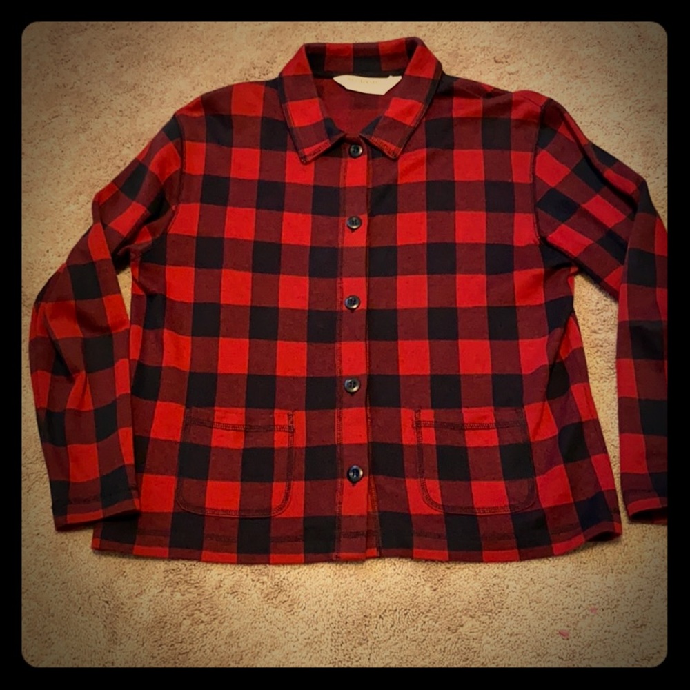 Like new soft flannel jacket/shirt.  Buffalo plaid